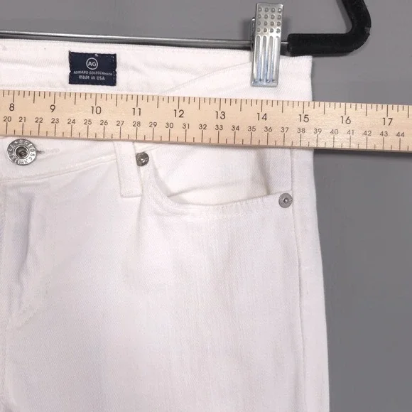 AG ADRIANO GOLDSCHMIED Women's Jeans 28R THE ANGEL Boot Cut Flare White USA MADE - Picture 4 of 15